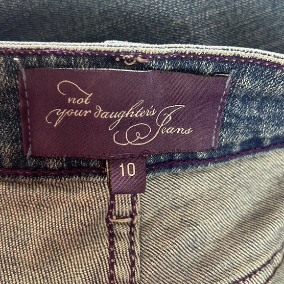 Nydj Blue Medium Wash High Rise Bootcut Jeans Comfort Stretch Denim Size 10 - Picture 8 of 15